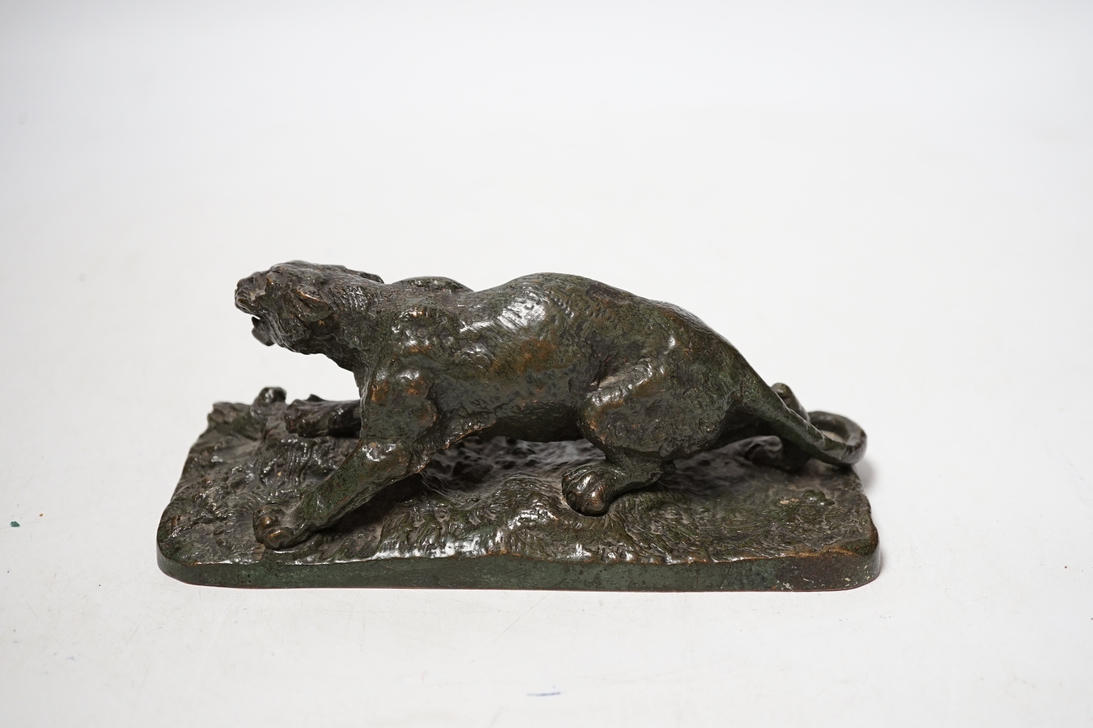 After Mêne, a bronze of a panther, 17cm wide